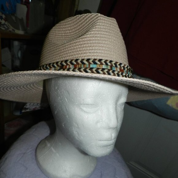 Lulla Collection Women's Woven Braided Rainbow Trim Hat NWT/🆕Ships Fast💨⚡🚚 - Picture 3 of 13